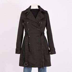 Divided Black Trench Coat Size US 4